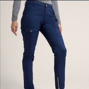 Jaanuu Skinny Navy Snap Cargo Scrub Pants XXS